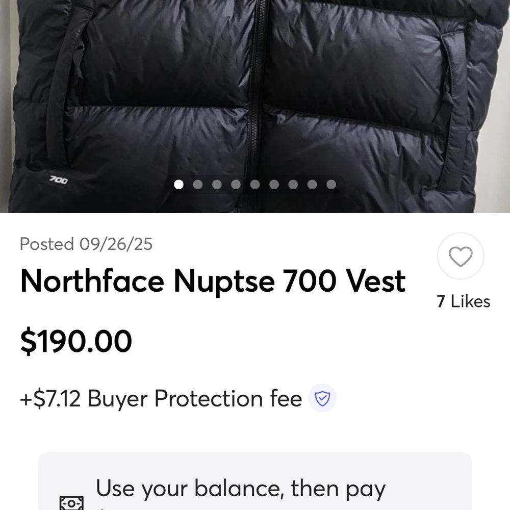 North Face 96 Retro Nuptse Down Puffer Vest 700 White Large Mint Condition - Picture 11 of 11
